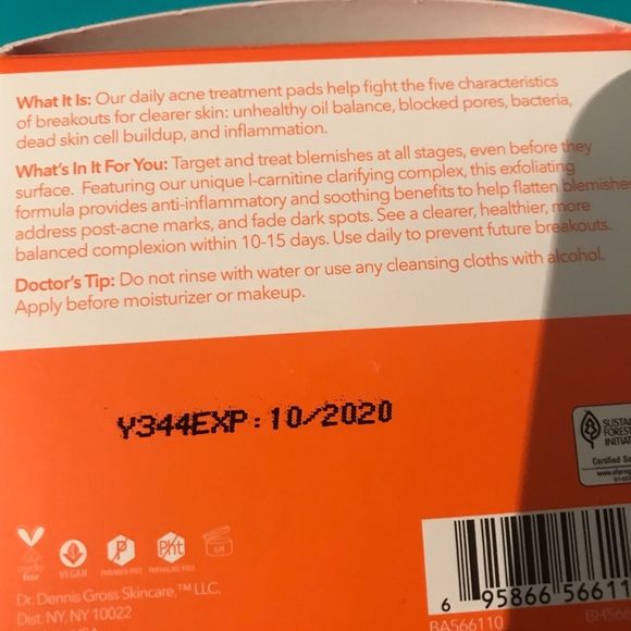 🌟NEW Dr Dennis Gross DRx Acne Eliminating Pads - Picture 3 of 7